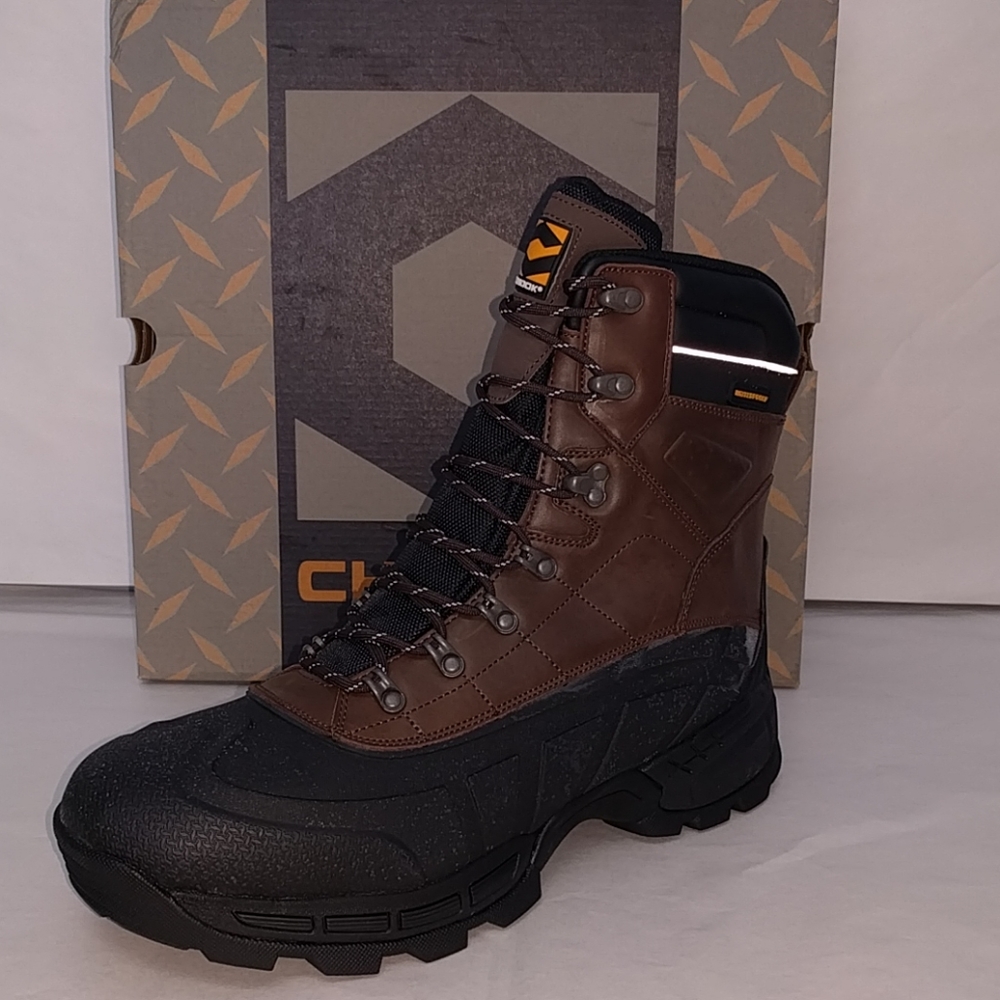NIB.MEN'S WATERPROOF INSULATED WORK BOOTS. Leather